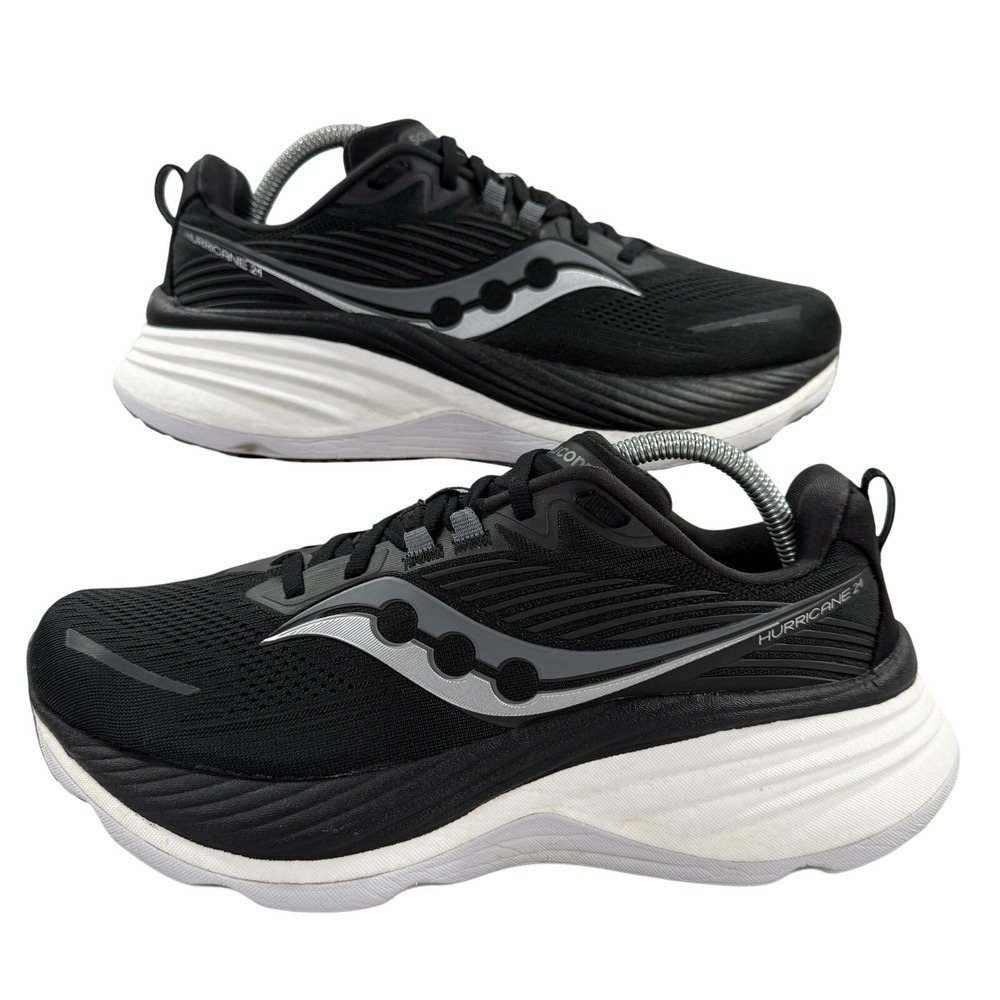 Saucony Hurricane 24‎ Women's Size 10.5 Running Shoes S10933-100 Black Carbon